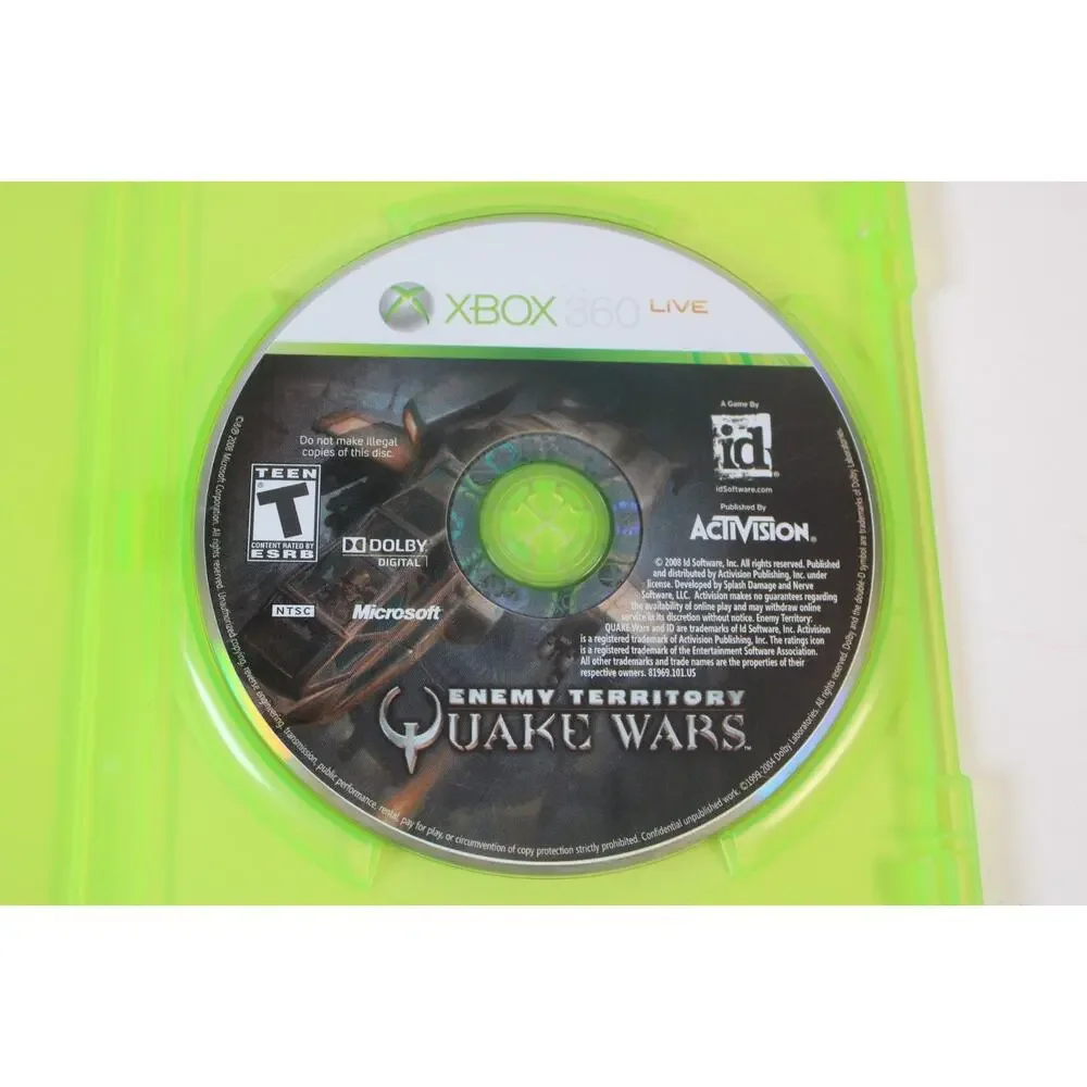 Enemy Territory: Quake Wars (Microsoft Xbox 360) Authentic, tested/works
